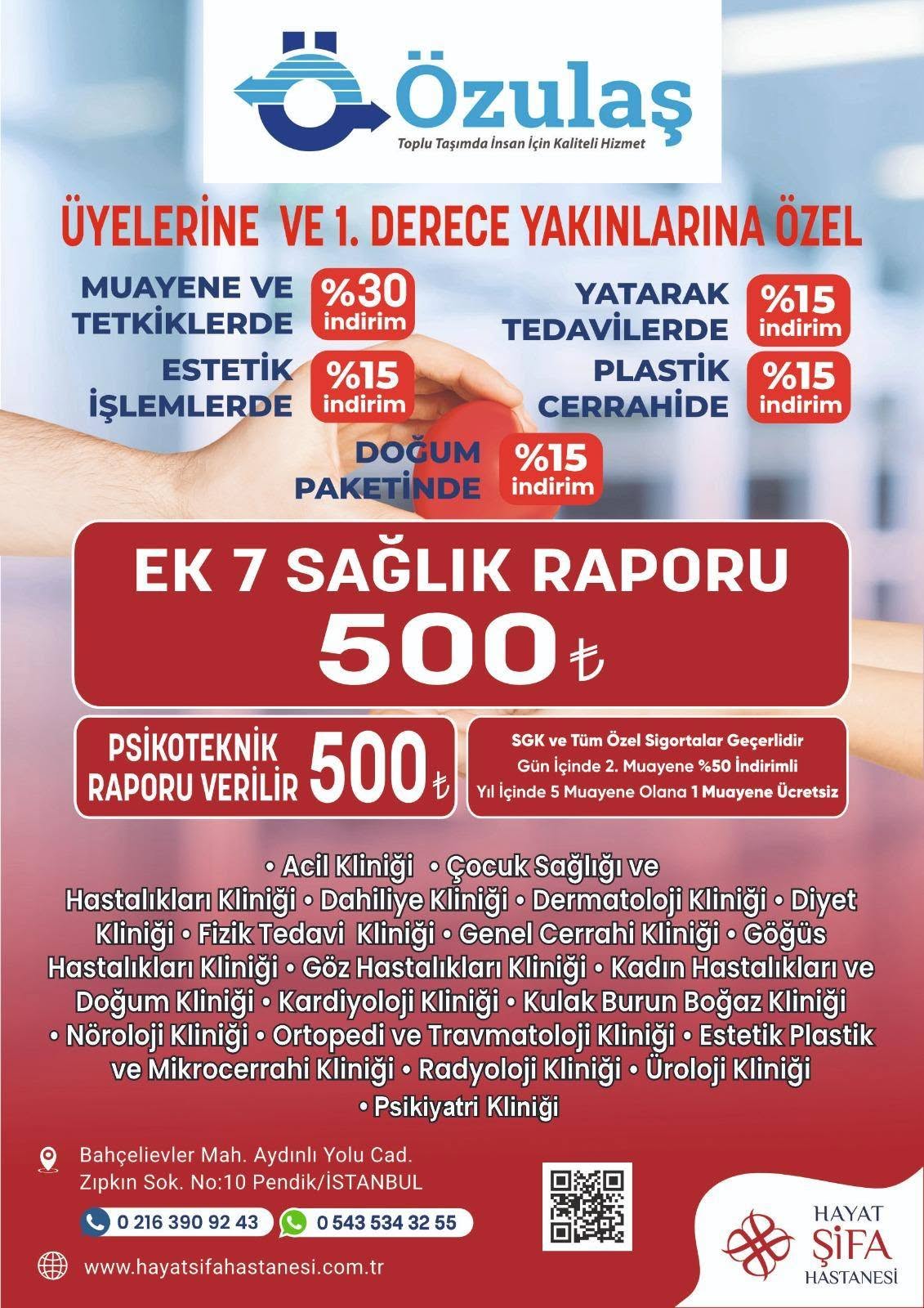 �ZULA� A�LES�NE B�R SA�LIK H�ZMET� DAHA